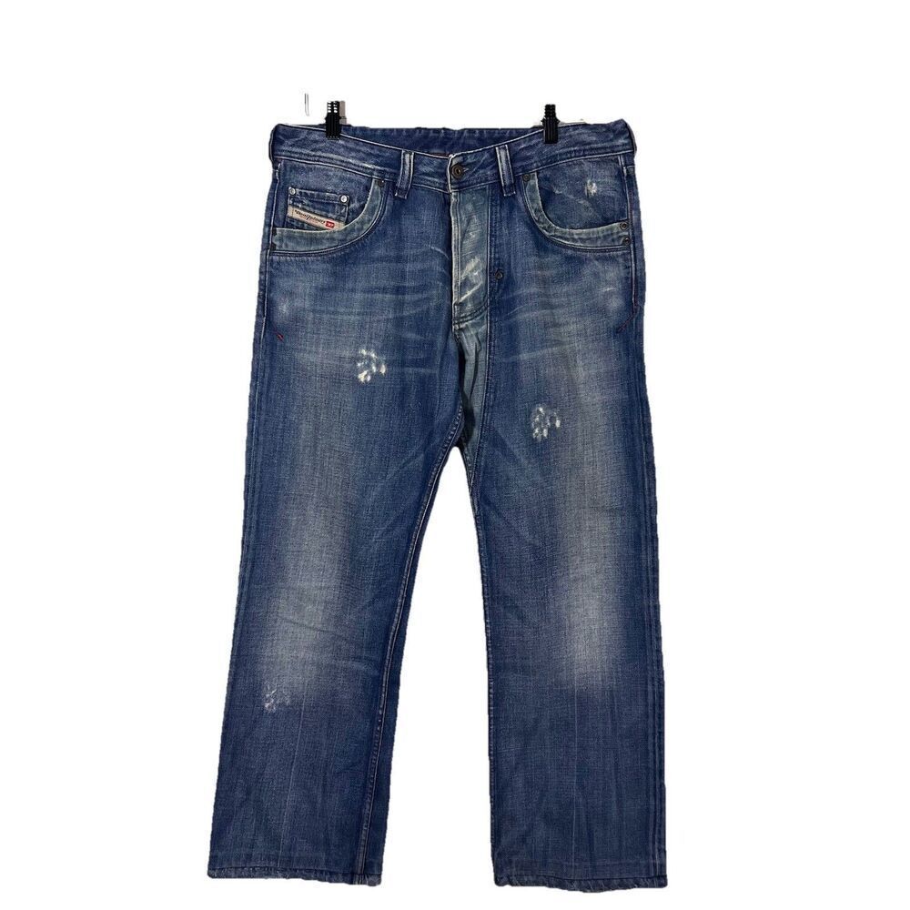 Y2K Vintage DIESEL Lemmen Jeans Mens 33X29‎ Bootcut Italy RARE Selvedge